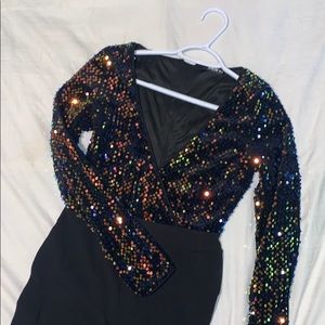SheIn Sequin Jumpsuit xs